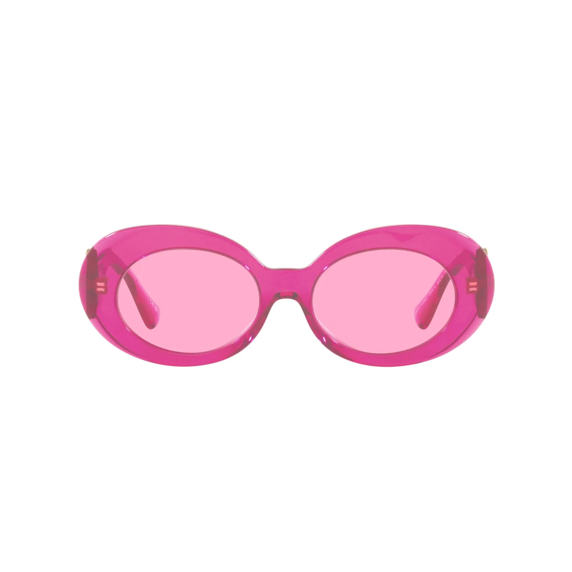 Versace Women's Transparent Fuchsia Sunglasses with Fuchsia Solid Color Lenses VE_4426BU_5334/5_54mm