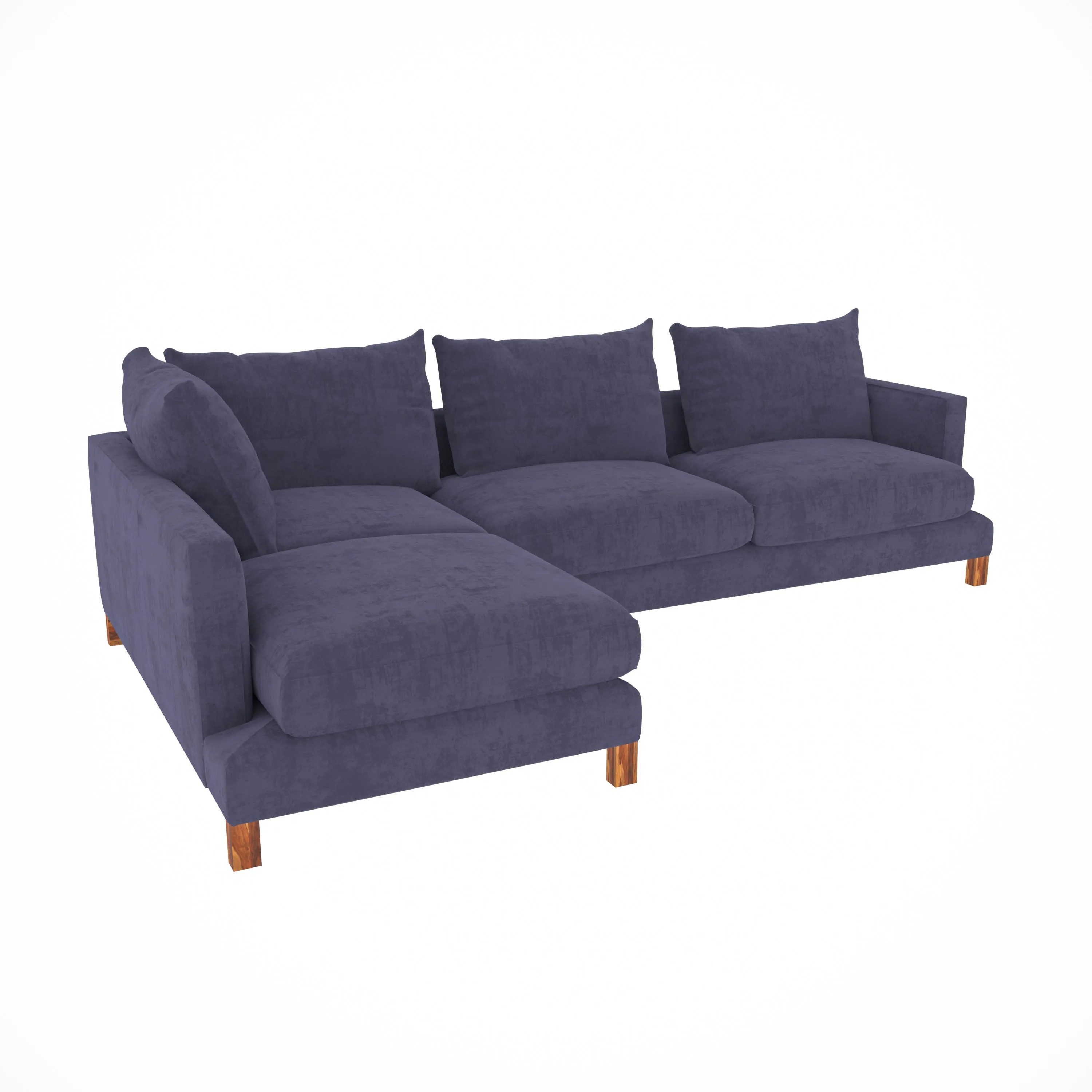 Voilet Purple Pastel Coloured with Premium Comfort L Shaped 4 Seater Sofa Set for Home