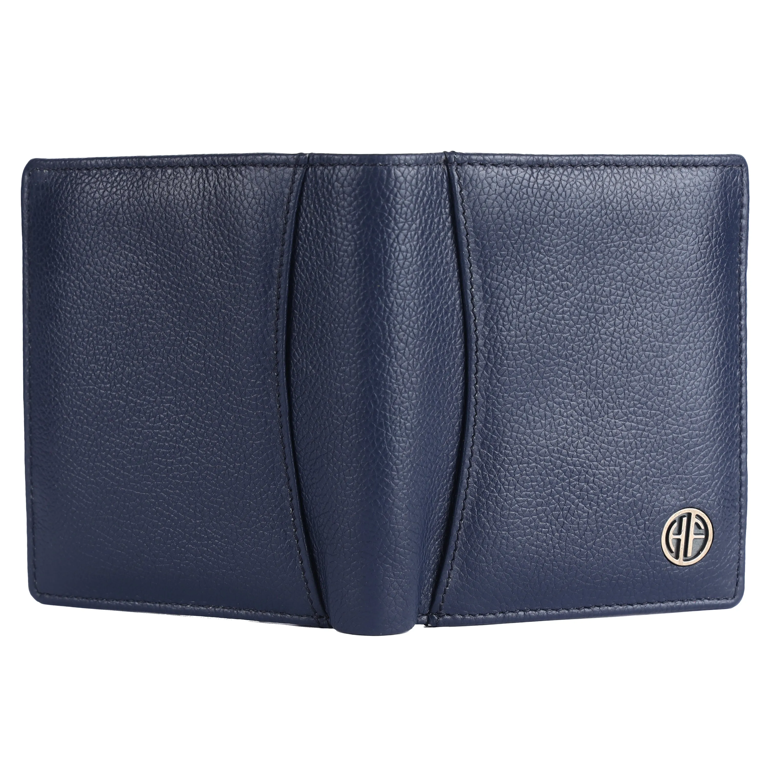 Wallet for Men - Blue | Genuine Leather Bifold Money Wallet | RFID Protected | 9 Card Slots, 2 ID Card