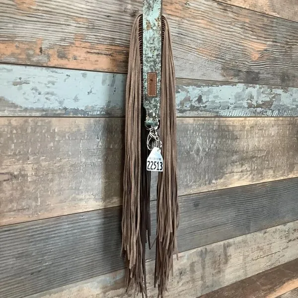 Western Mini Leather Fringe Strap 48" #22513