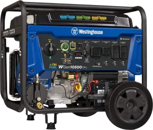 Westinghouse WGen10500TFc Tri-Fuel Generator 10500W/13500W 50 Amp Remote Start with CO Sensor New
