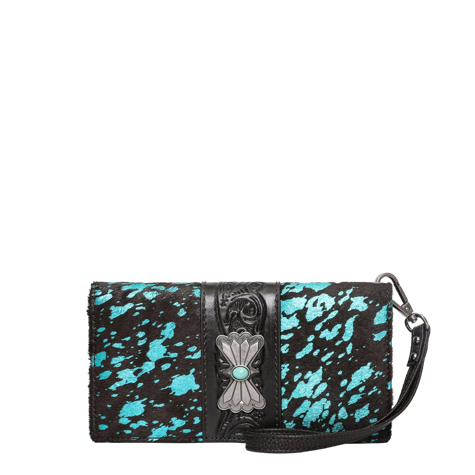 WG34-W039 Wrangler Hair-on Cowhide Collection Wallet (Wrangler by Montana West)