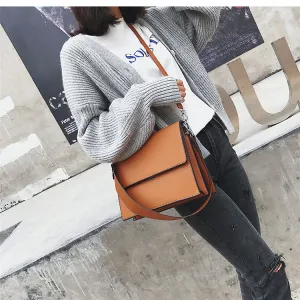 Wide Shoulder Bag Contrast Small Square Bag