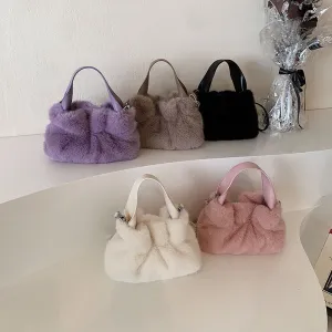 Winter Women Faux Fur Crossbody Bag-Showtown