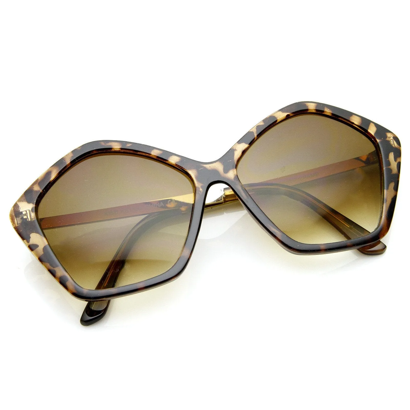 Women's Pentagon Oversize Fashion Sunglasses 8908