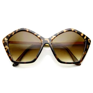 Women's Pentagon Oversize Fashion Sunglasses 8908
