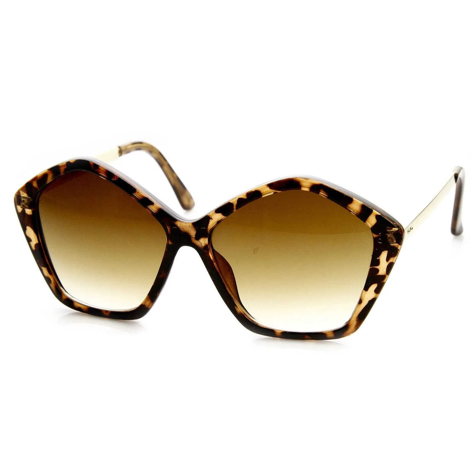 Women's Pentagon Oversize Fashion Sunglasses 8908
