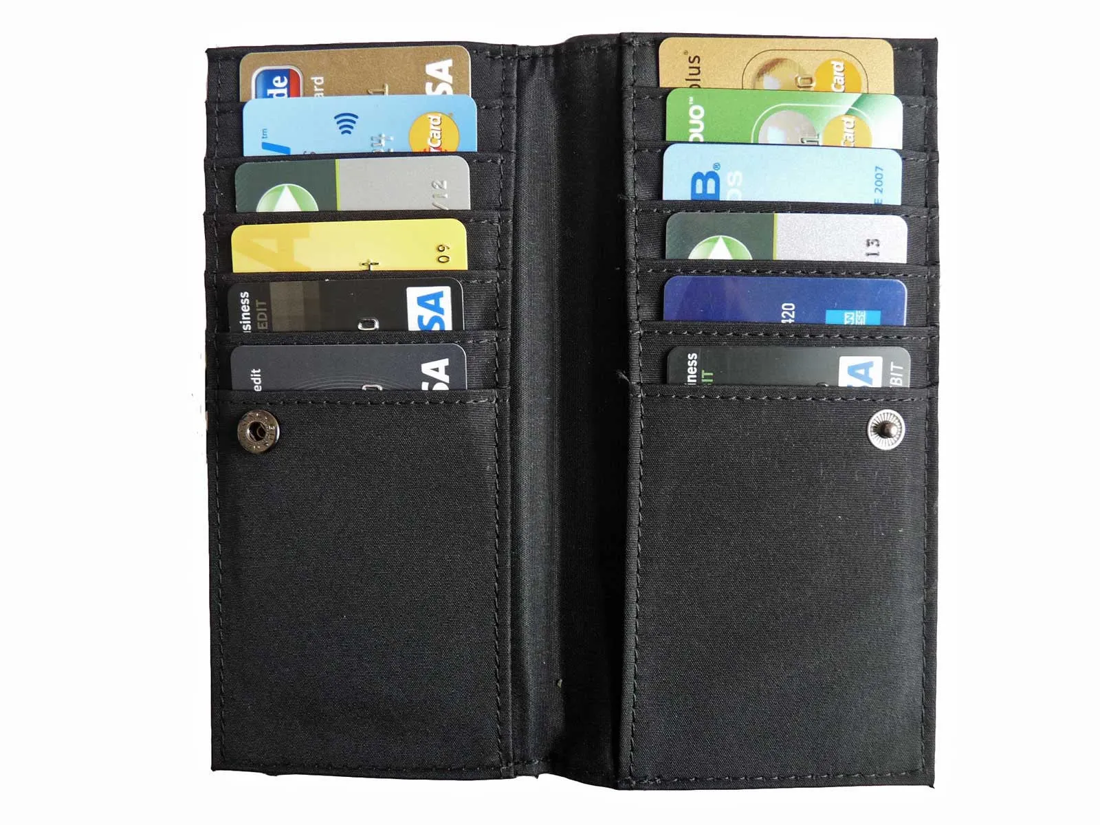 X-Large Leather Purse 20 Credit Card Slots 2 Coin Trays QL844