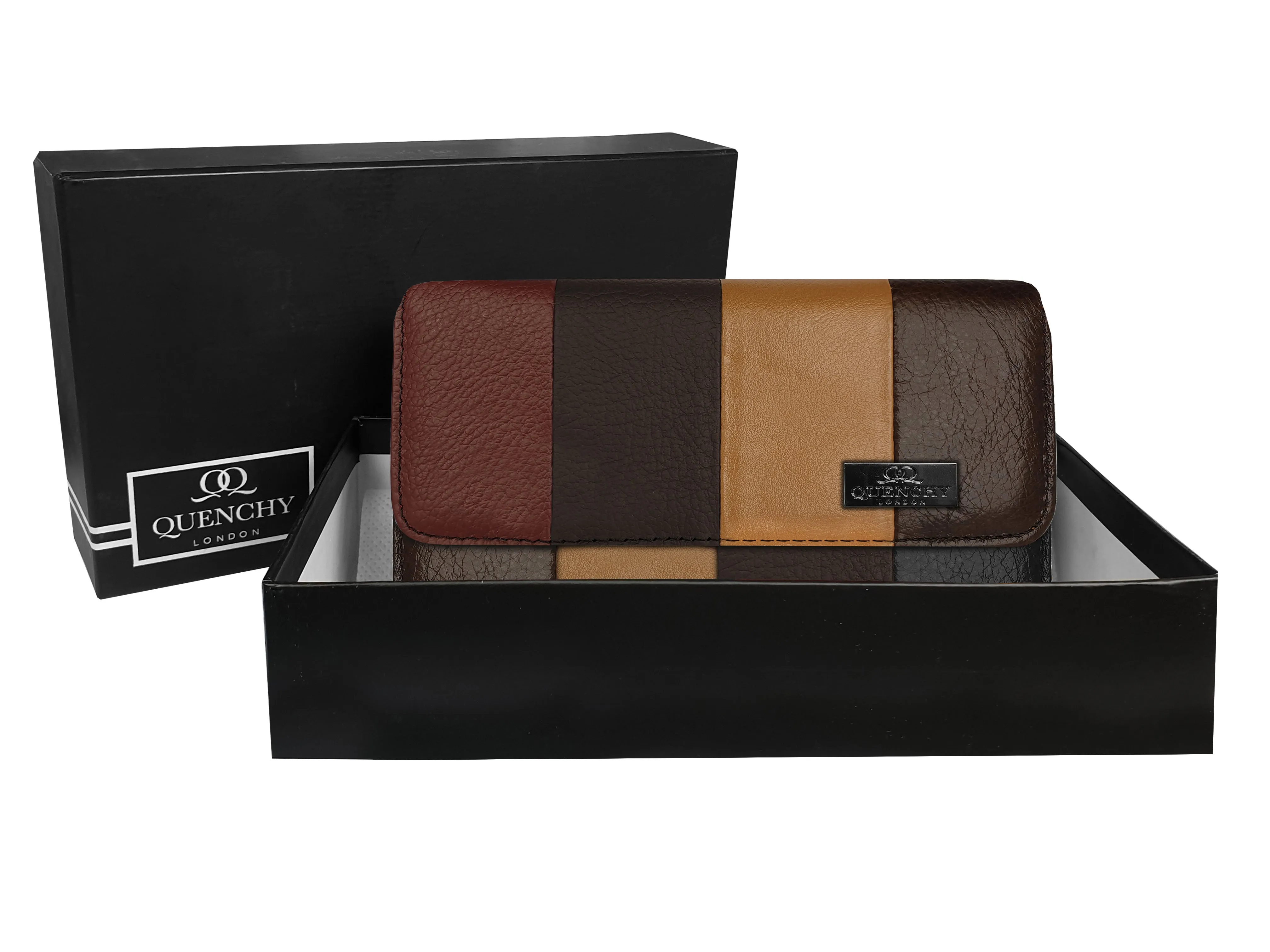 X-Large Leather Purse 20 Credit Card Slots 2 Coin Trays QL844