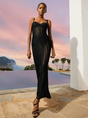 Yayay Long Dress Black Sham
