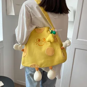 Yellow Canvas Shoulder Bag